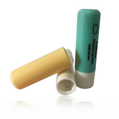 SGS-zertifizierte leere Plastik-Lipbalsambehälter 3,8 g Runde Form Grüne Farbe