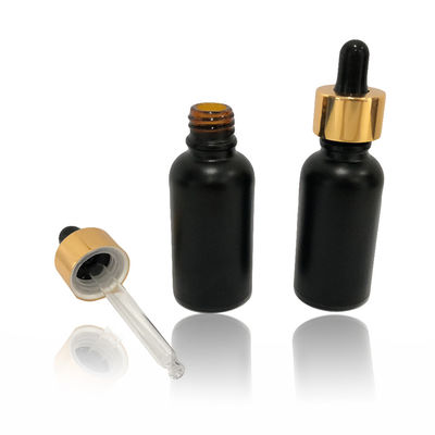 High-End-Kosmetikverpackung Flasche Schwarze Tinktur Flasche undicht