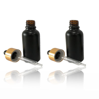 High-End-Kosmetikverpackung Flasche Schwarze Tinktur Flasche undicht