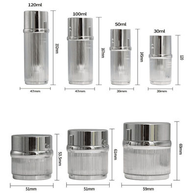 Anpassung Kosmetikbehälter Set Pumpe Flasche und Kosmetik Glas Set