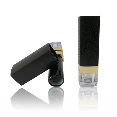 Schöne schwarze leere Lippenstiftverpackung 21*72.7mm Privatlogo