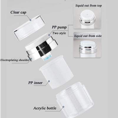 Popular Acrylic Press Foundation Flasche Doppelschicht Gesichtscreme Flaschen Augencreme Behälter