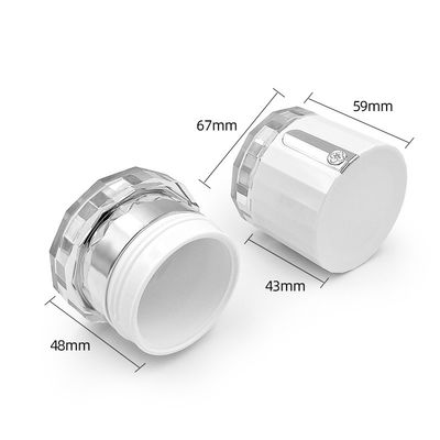 Durchsichtige 50g Kosmetikcreme mit Diamant Logo