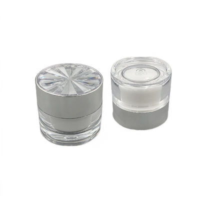 Lecksicherer Diamant-Acryl-Kosmetikglas für Hautpflegecreme Kleiner 30g/50g Behälter