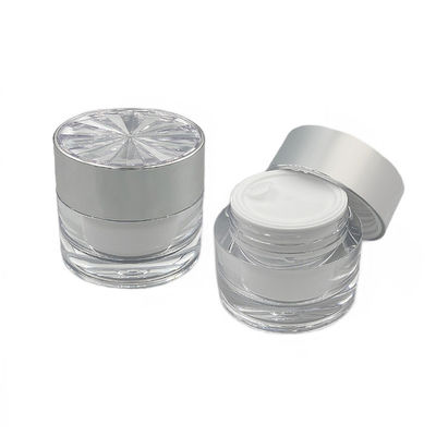 Lecksicherer Diamant-Acryl-Kosmetikglas für Hautpflegecreme Kleiner 30g/50g Behälter