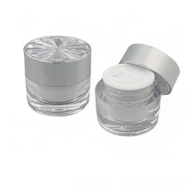 Lecksicherer Diamant-Acryl-Kosmetikglas für Hautpflegecreme Kleiner 30g/50g Behälter