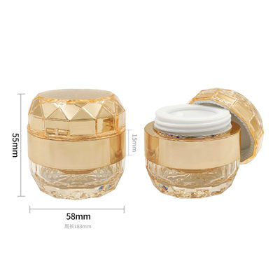Anpassbar 50g Acryl-Kosmetik-Glas Diamant-Glas Design Hautpflege-Creme Behälter