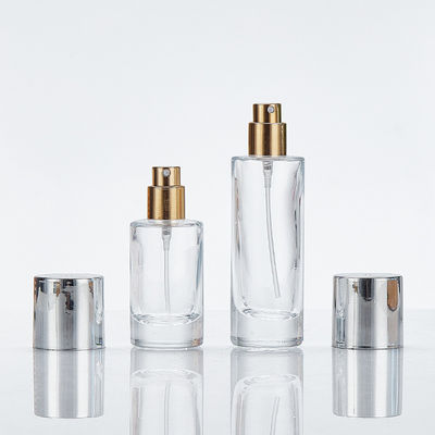 Durchsichtige Glasflasche mit Schraubkappe 100 ml Runde Form Einfaches Design