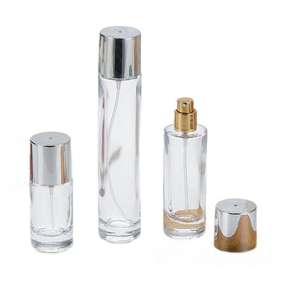 Durchsichtige Glasflasche mit Schraubkappe 100 ml Runde Form Einfaches Design