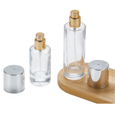 Durchsichtige Glasflasche mit Schraubkappe 100 ml Runde Form Einfaches Design