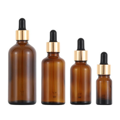100 ml Transparente Glasbasis Flasche Runde Tropfkappe Kosmetische Verpackung mit kostenloser Probe